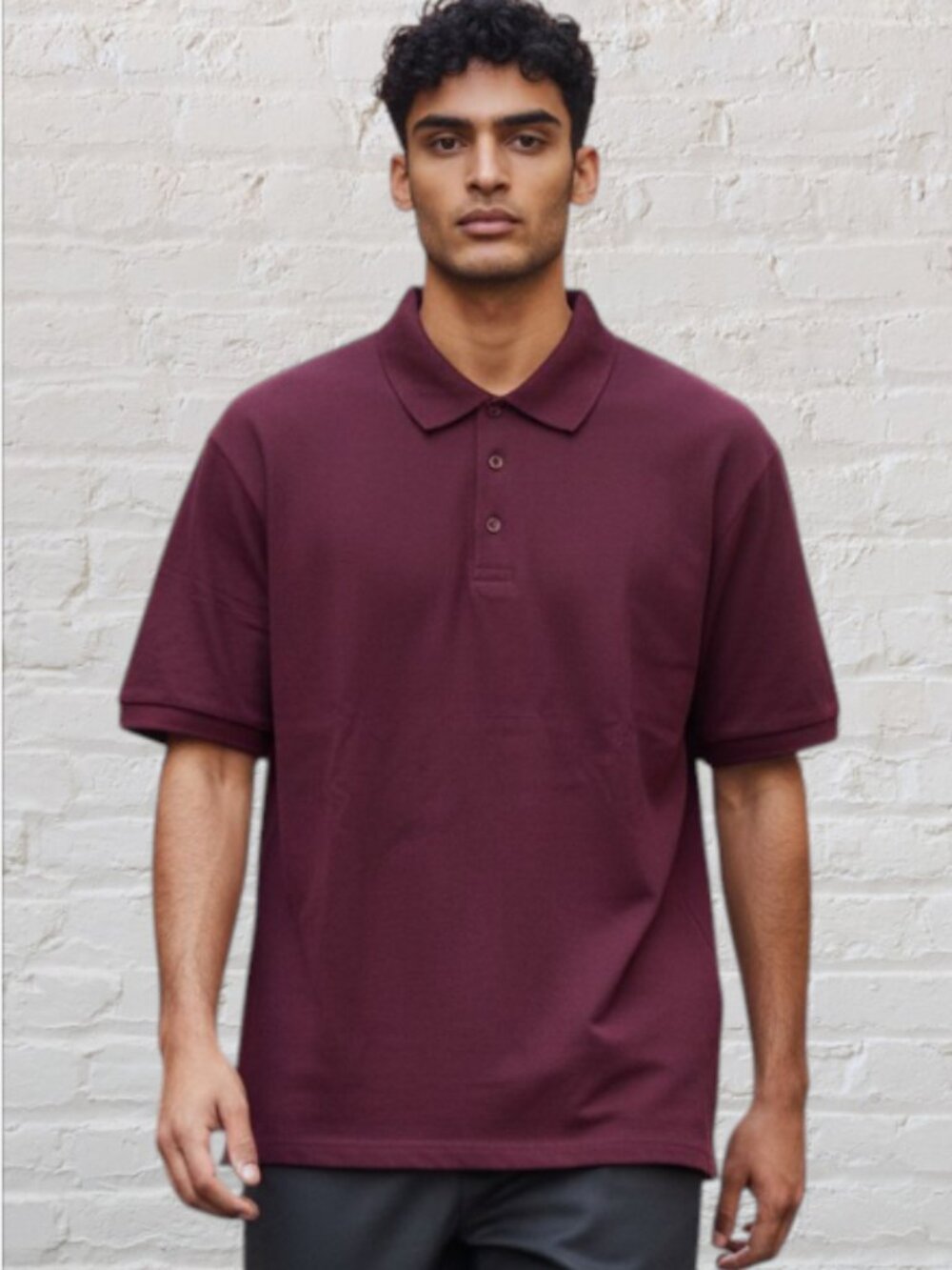 GALAXY BY HARVIC -- NWT, Men's Short Sleeve, Pique Polo Shirt, Burgundy